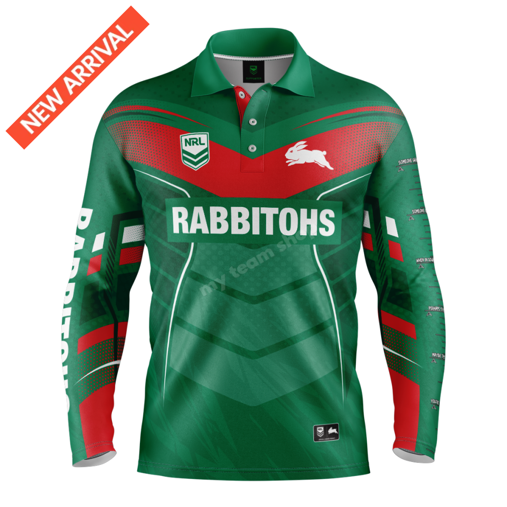 SOUTH SYDNEY RABBITOHS NRL ’CYBER’ FISHING SHIRT NRL Fishing Shirt