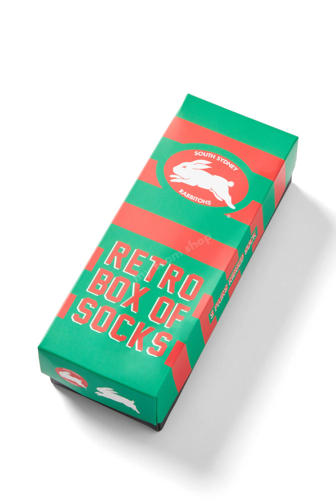 South Sydney Rabbitohs Nrl Retro Box Of Socks Retro Socks