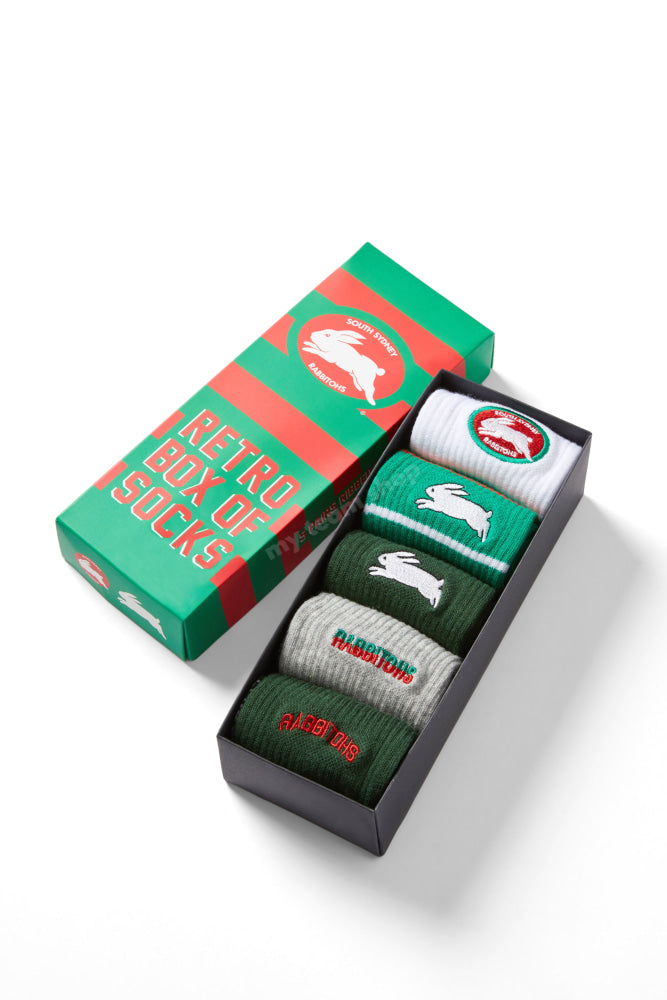 South Sydney Rabbitohs Nrl Retro Box Of Socks Retro Socks