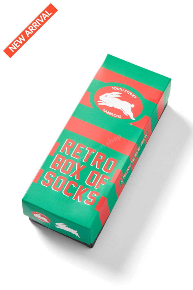 South Sydney Rabbitohs Nrl Retro Box Of Socks Retro Socks