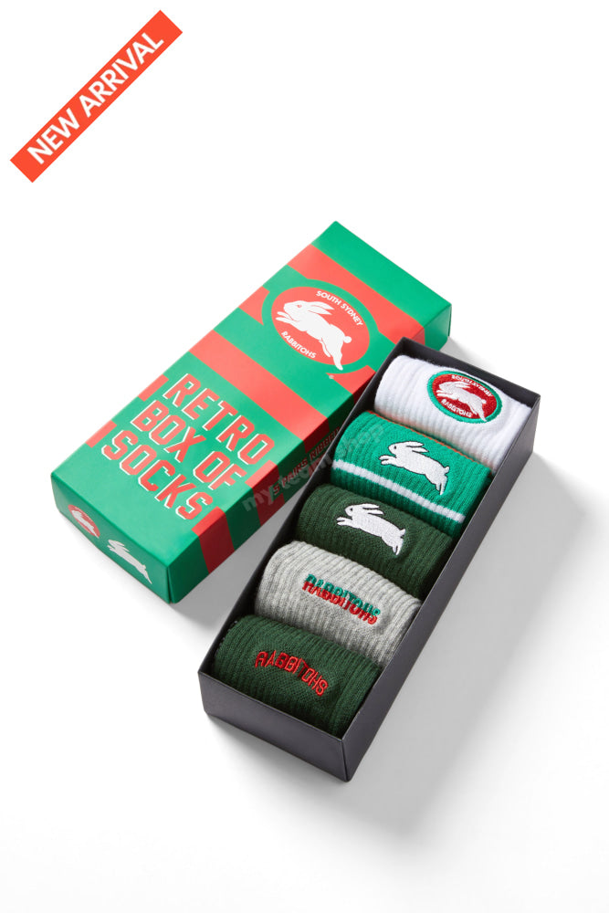 South Sydney Rabbitohs Nrl Retro Box Of Socks Retro Socks