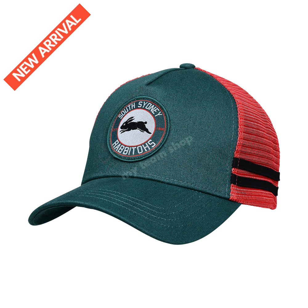 South Sydney Rabbitohs Nrl Stripe Trucker Caps Headwear