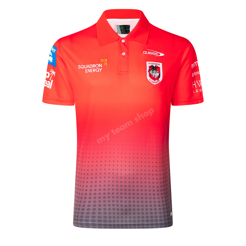 St George Dragons 2025 Nrl Media Polo Media Polo