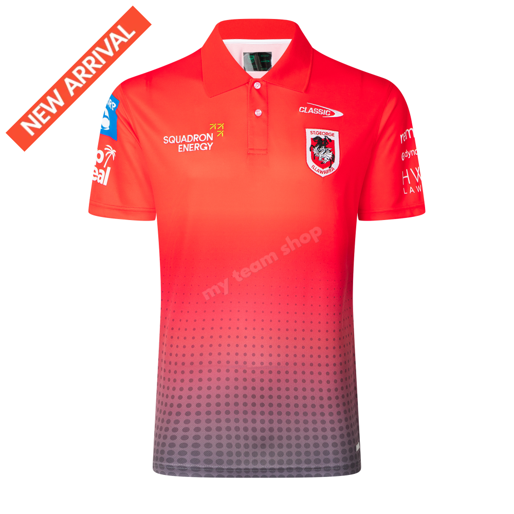 St George Dragons 2025 Nrl Media Polo Media Polo