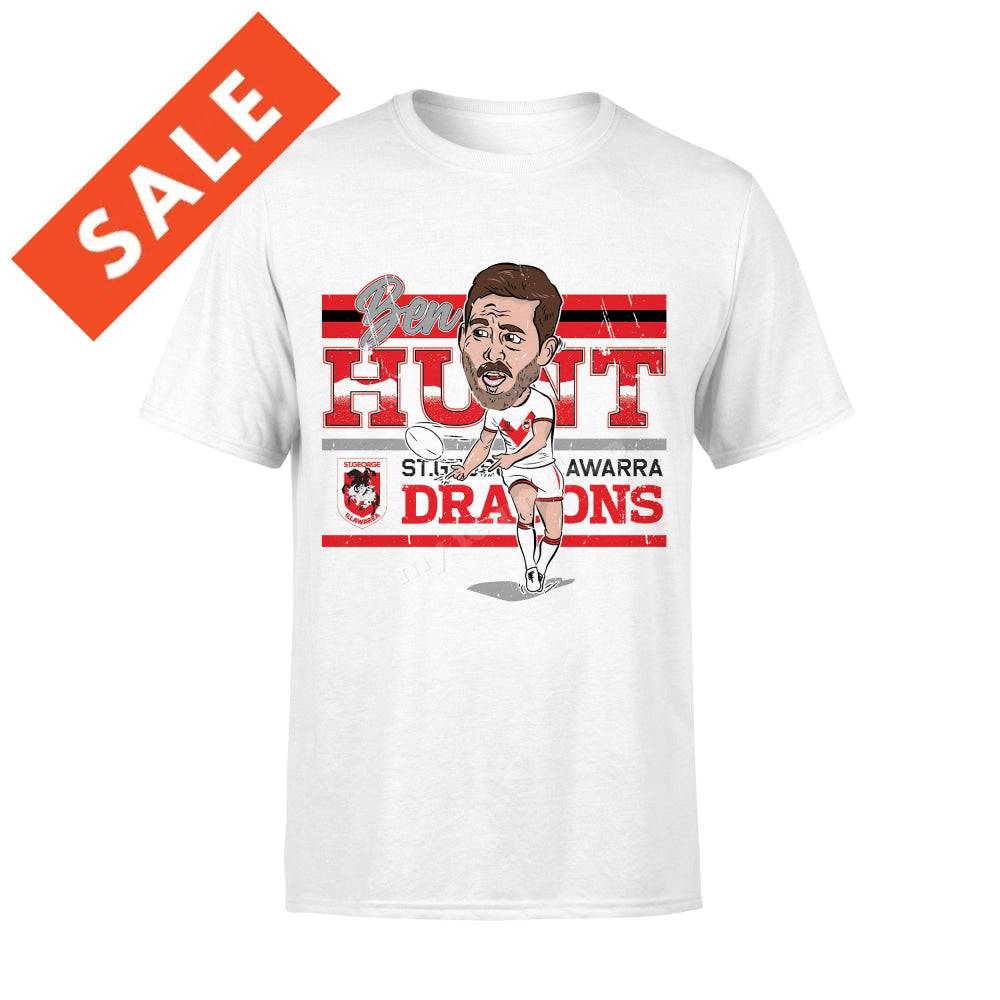 St George Dragons Ben Hunt Nrl Caricature Tee Caricature Tee