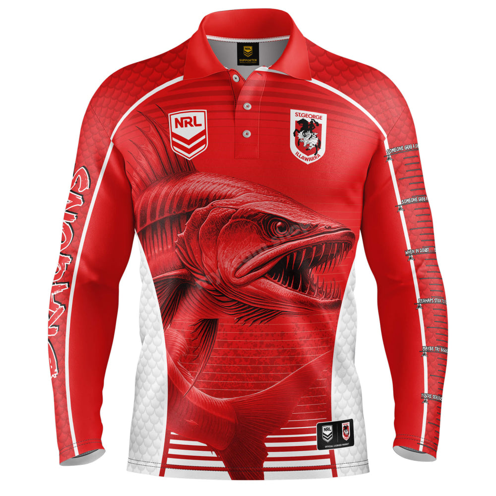 St. George Dragons Nrl ’Barracuda’ Fishing Shirt Fishing Shirt