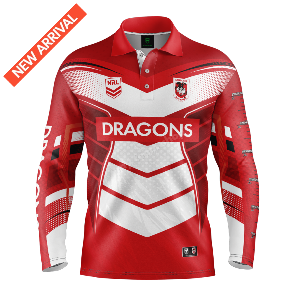 ST. GEORGE DRAGONS NRL ’CYBER’ FISHING SHIRT NRL Fishing Shirt