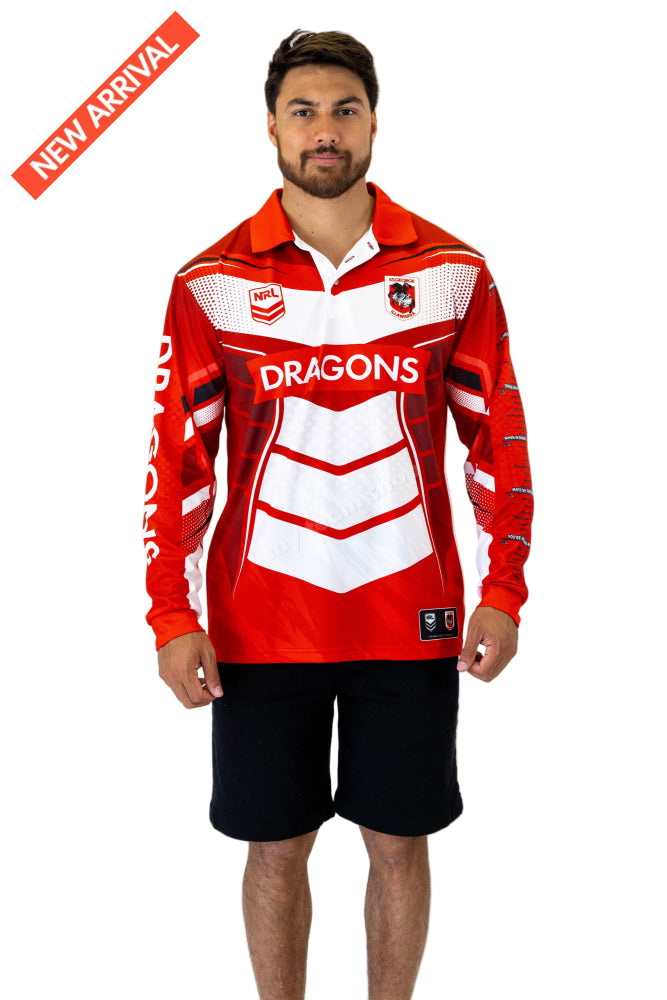 ST. GEORGE DRAGONS NRL ’CYBER’ FISHING SHIRT NRL Fishing Shirt