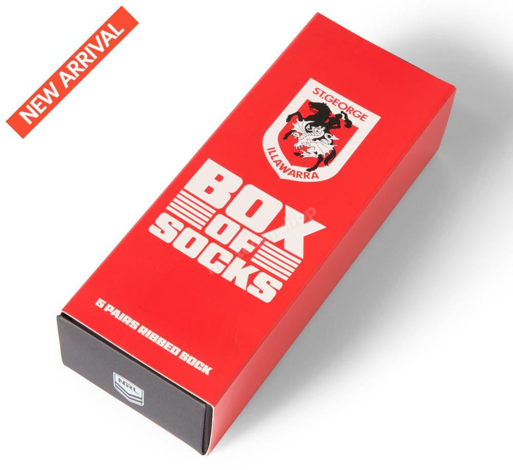 ST. GEORGE DRAGONS NRL EVERYDAY BOX OF SOCKS NRL Everyday Socks
