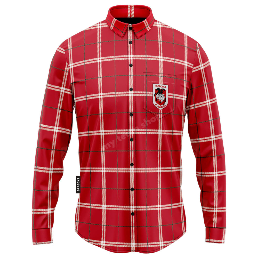 St George Dragons Nrl ’Mustang’ Flannel Shirt Flannel Shirt