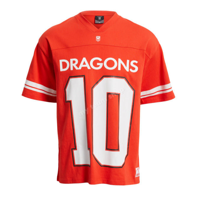 St. George Dragons Nrl Oversized Gridiron T-Shirt Gridiron Shirt