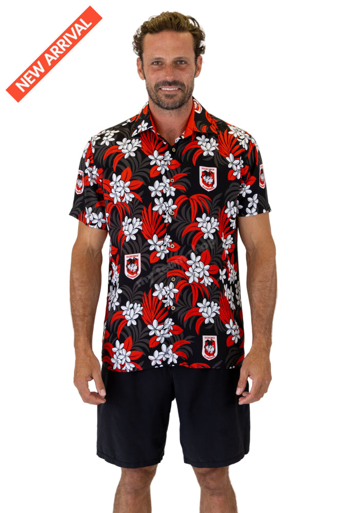 ST. GEORGE DRAGONS NRL ’’REEF’’ HAWAIIAN SHIRT NRL Hawaiian Shirt