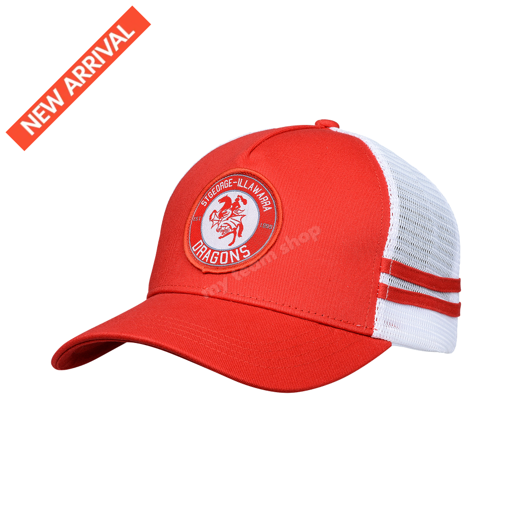 St. George Dragons Nrl Stripe Trucker Caps Headwear