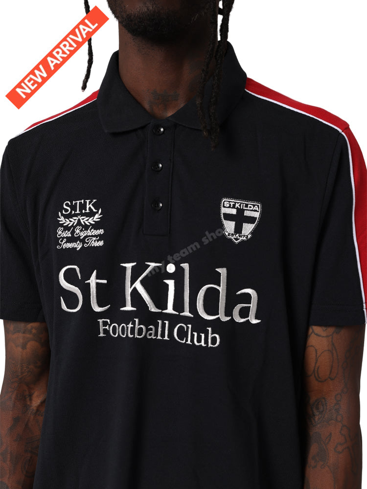 ST KILDA SAINTS AFL MULTI LOGO POLO AFL Multi Logo Polo