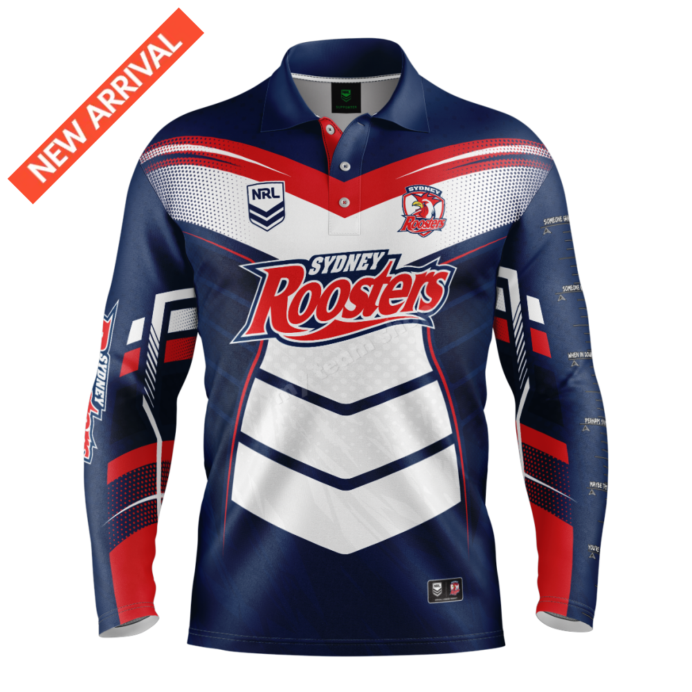SYDNEY ROOSTERS NRL ’CYBER’ FISHING SHIRT NRL Fishing Shirt
