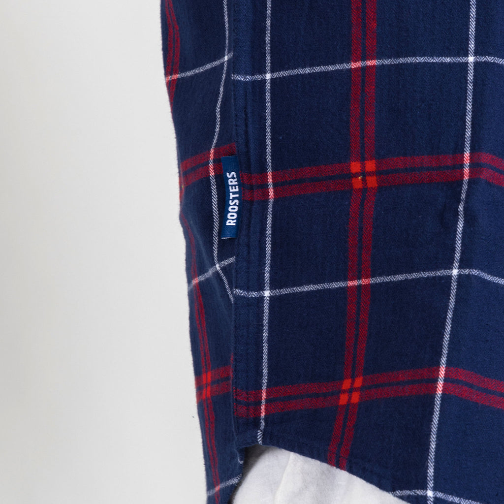 Sydney Roosters Nrl ’Mustang’ Flannel Shirt Logo Tag