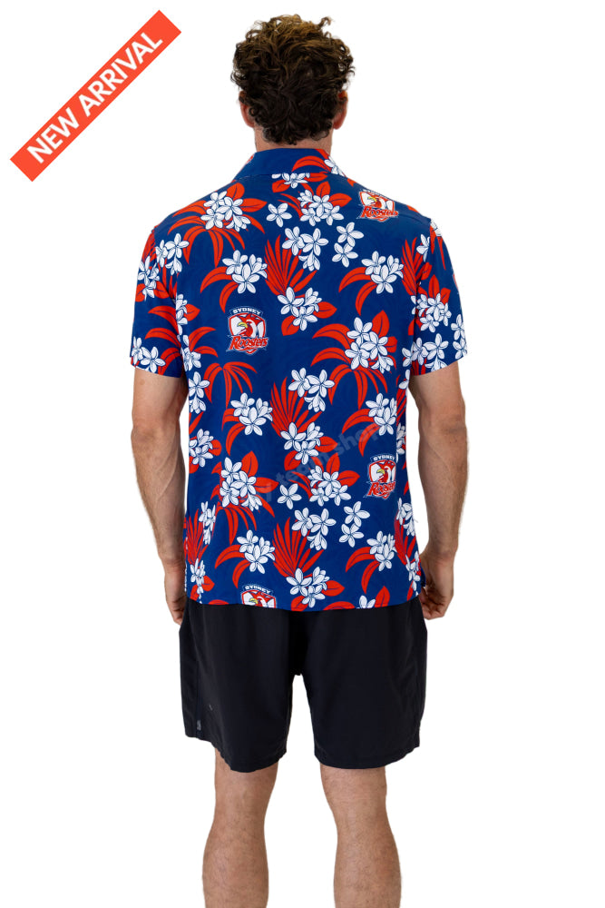 SYDNEY ROOSTERS NRL ’’REEF’’ HAWAIIAN SHIRT NRL Hawaiian Shirt