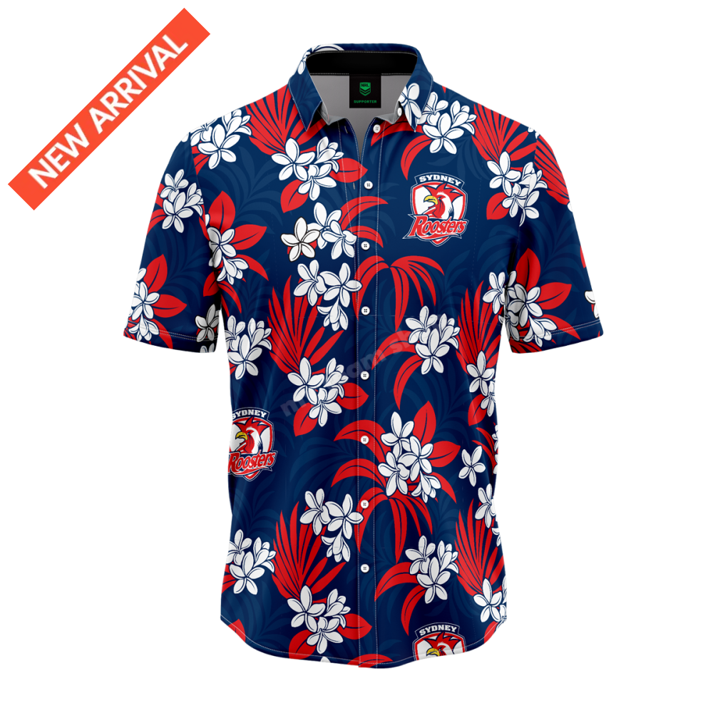 SYDNEY ROOSTERS NRL ’’REEF’’ HAWAIIAN SHIRT NRL Hawaiian Shirt