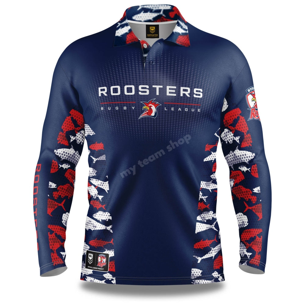 Sydney Roosters NRL Reef Runner Fishing Shirt Shirts & Tops