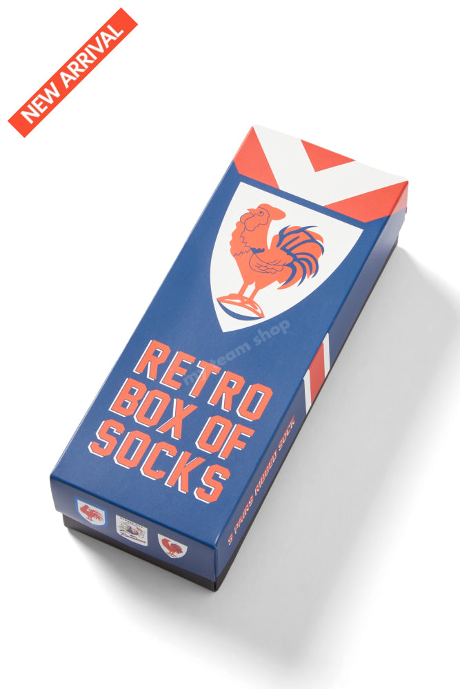 Sydney Roosters Nrl Retro Box Of Socks Retro Socks