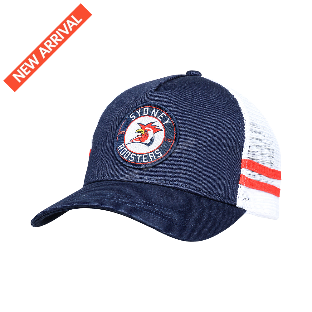 Sydney Roosters Nrl Stripe Trucker Caps Headwear