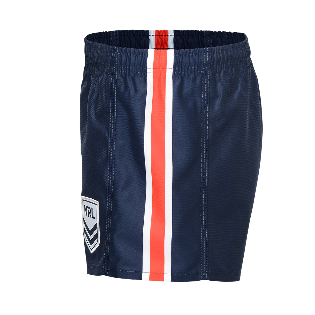 SYDNEY ROOSTERS NRL YOUTH SUPPORTER SHORTS NRL BACK