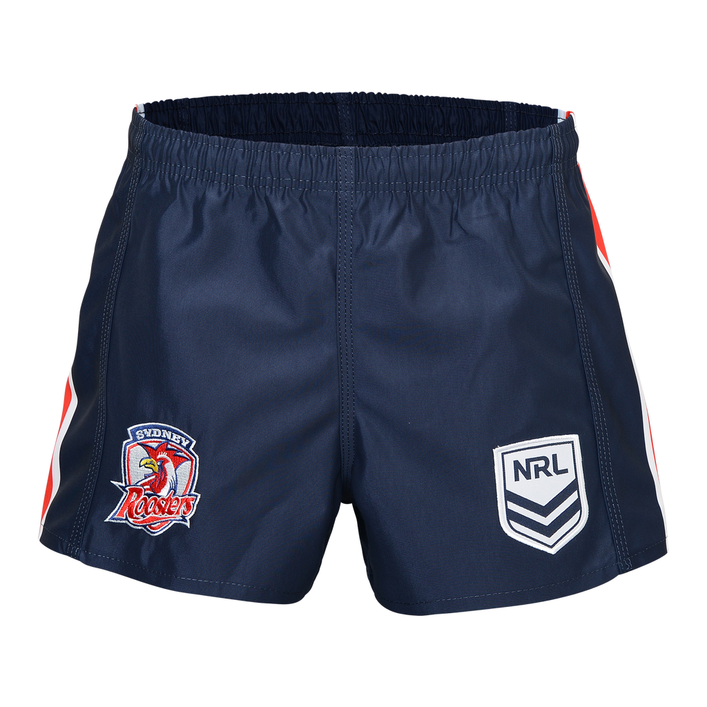 SYDNEY ROOSTERS NRL YOUTH SUPPORTER SHORTS NRL FRONT