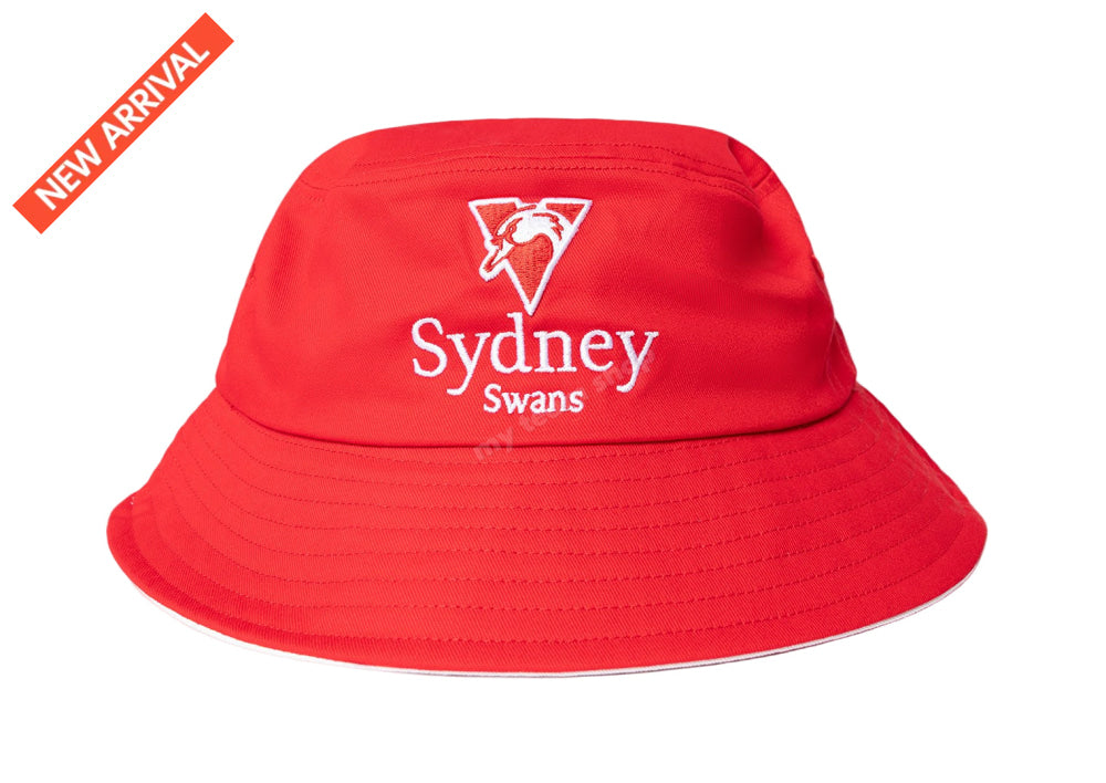 SYDNEY SWANS AFL CREST BUCKET HAT AFL Headwear