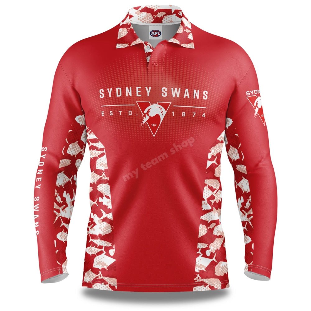 Sydney Swans Afl Reef Runner Fishing Shirt Shirts & Tops