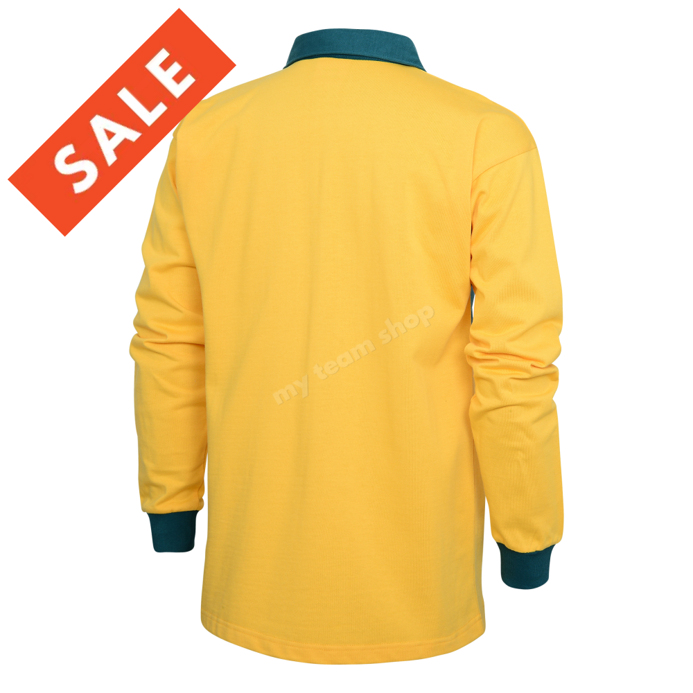 WALLABIES 1947 GOLD RUGBY RETRO JERSEY BACK
