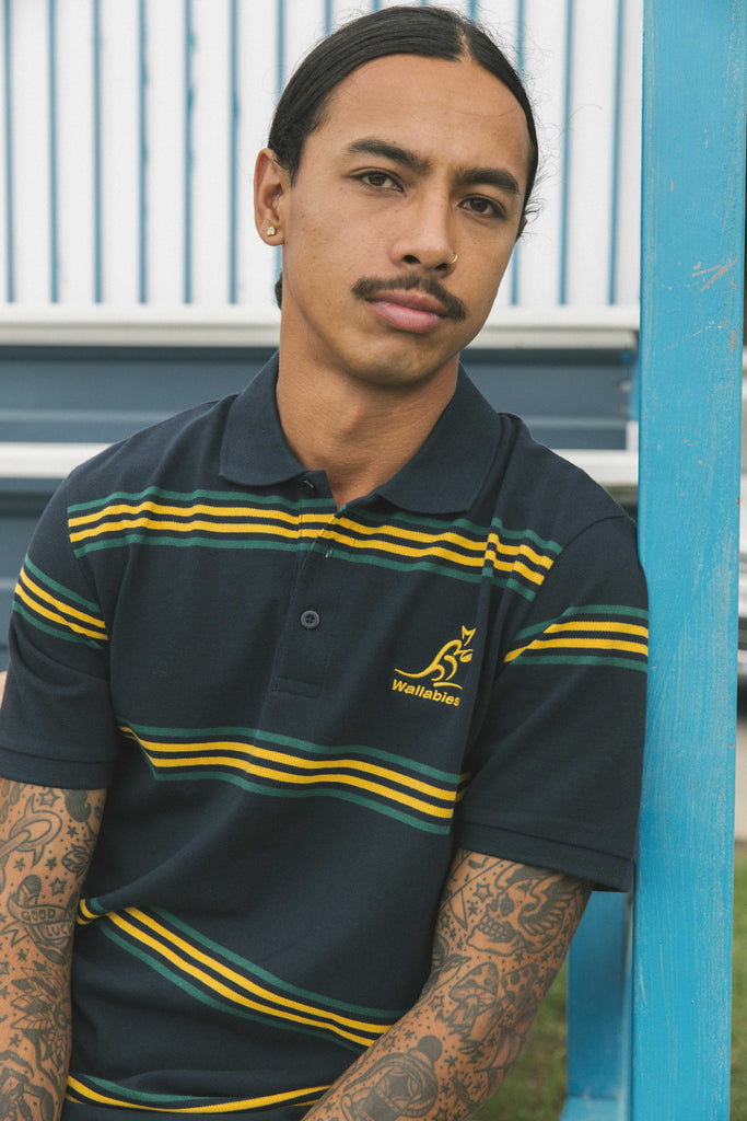 Wallabies 2024 Rugby Stripe Pique Polo
