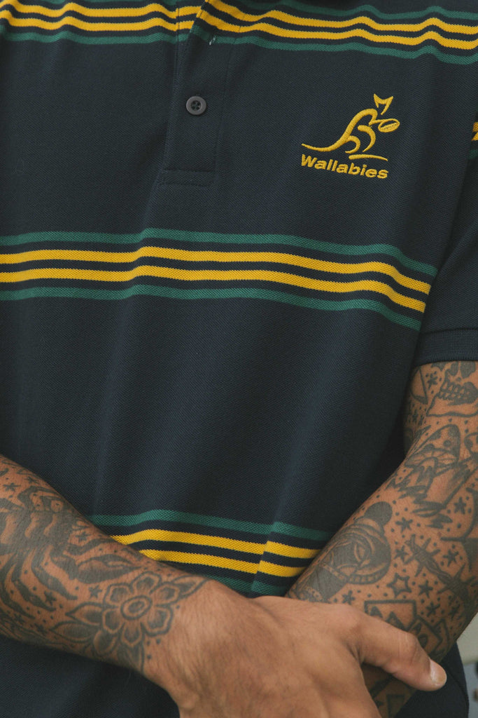 Wallabies 2024 Rugby Stripe Pique Polo