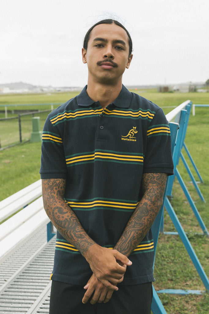 Wallabies 2024 Rugby Stripe Pique Polo
