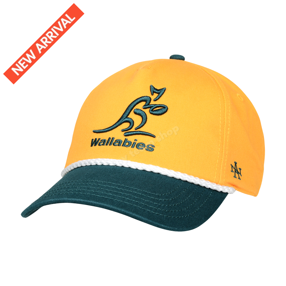 WALLABIES RUGBY GOLD/DARK GREEN ROSCOE CAP Rugby Headwear