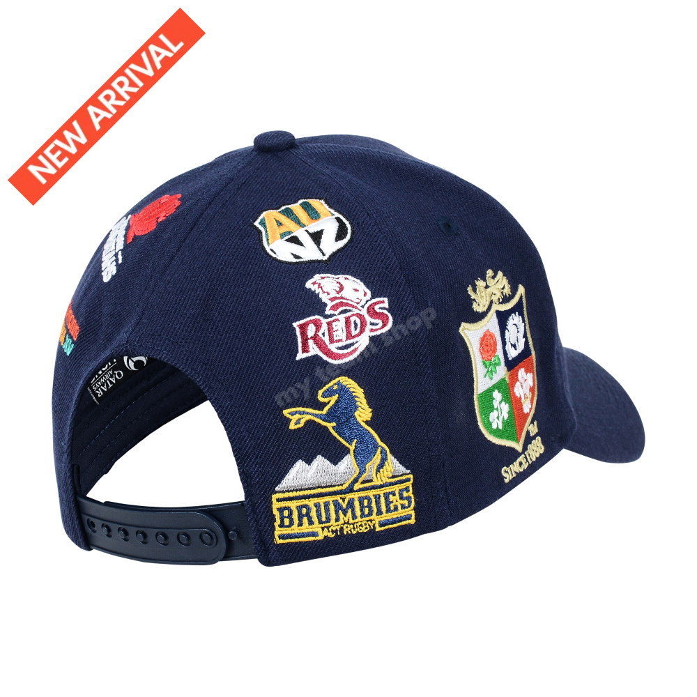 WALLABIES X BRITISH & IRISH LIONS TOUR STRUCTURED CAP Rugby Headwear