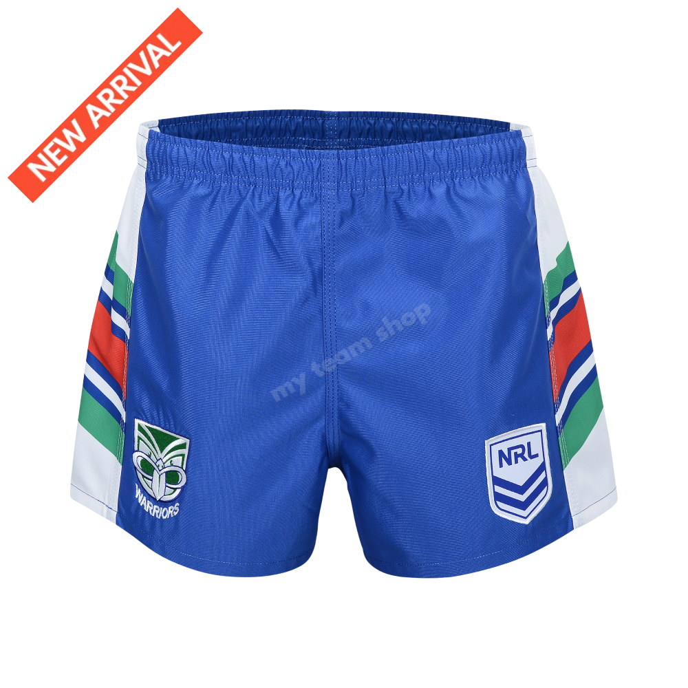 WARRIORS NRL YOUTH SUPPORTER SHORTS ROYAL BLUE NRL Shorts