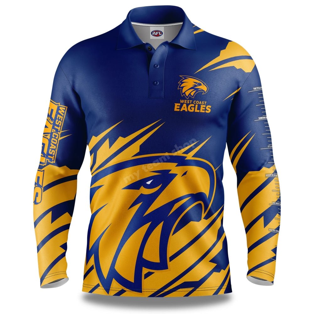 West Coast Eagles Afl Ignition Fishing Shirt Fishing Shirt