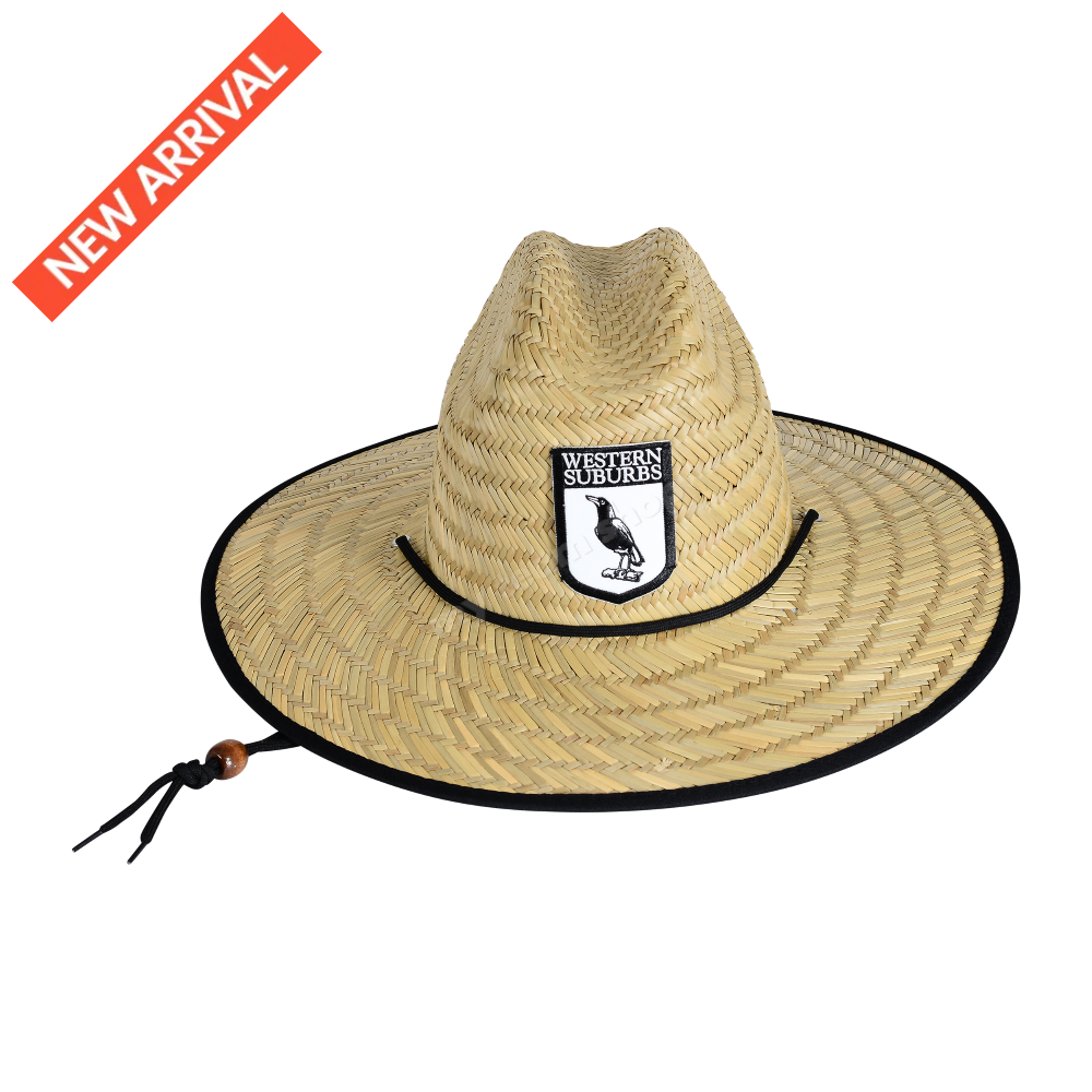 WESTERN SUBURBS MAGPIES NRL RETRO STRAW HAT NRL headwear