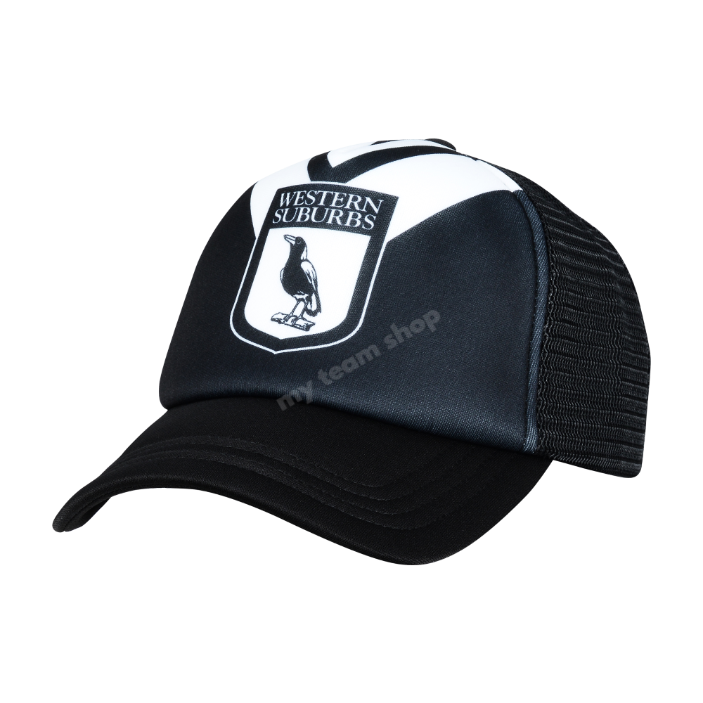 WESTERN SUBURBS MAGPIES NRL RETRO TRUCKER CAP NRL headwear