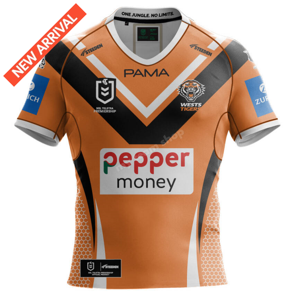 Wests Tigers 2025 Nrl Away Jersey Replica Jersey