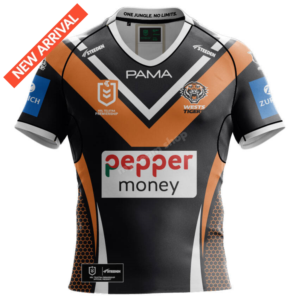 Wests Tigers 2025 Nrl Home Jersey Replica Jersey