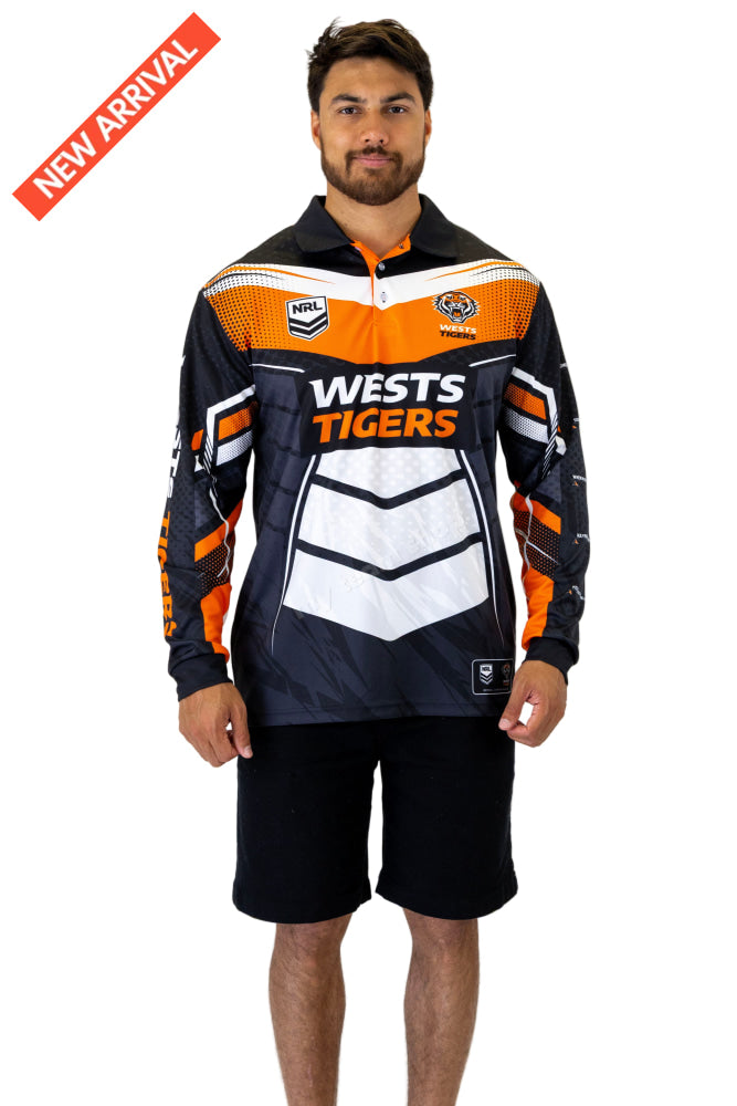 WESTS TIGERS NRL ’CYBER’ FISHING SHIRT NRL Fishing Shirt
