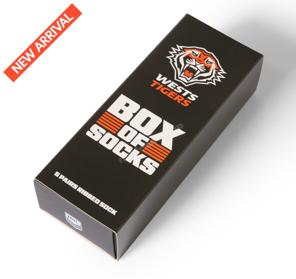WESTS TIGERS NRL EVERYDAY BOX OF SOCKS NRL Everyday Socks