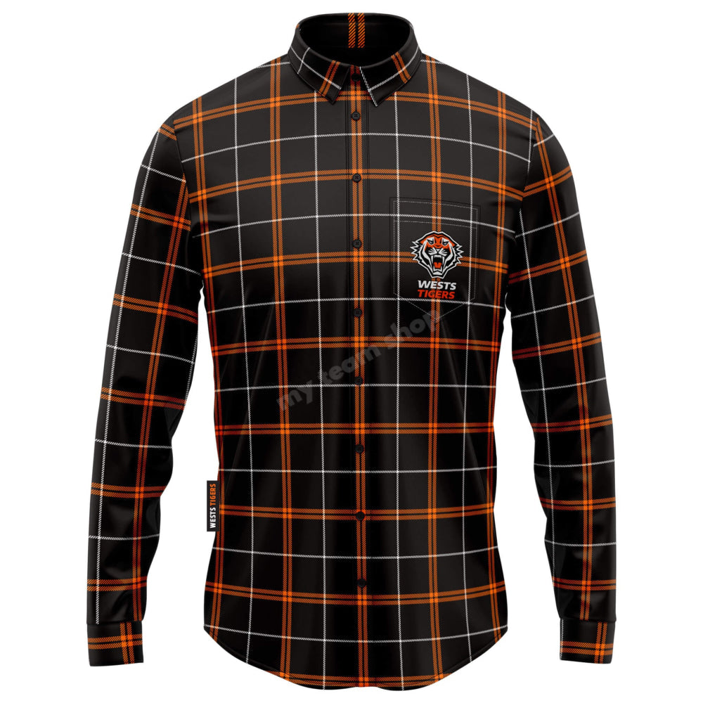 Wests Tigers Nrl ’Mustang’ Flannel Shirt Flannel Shirt