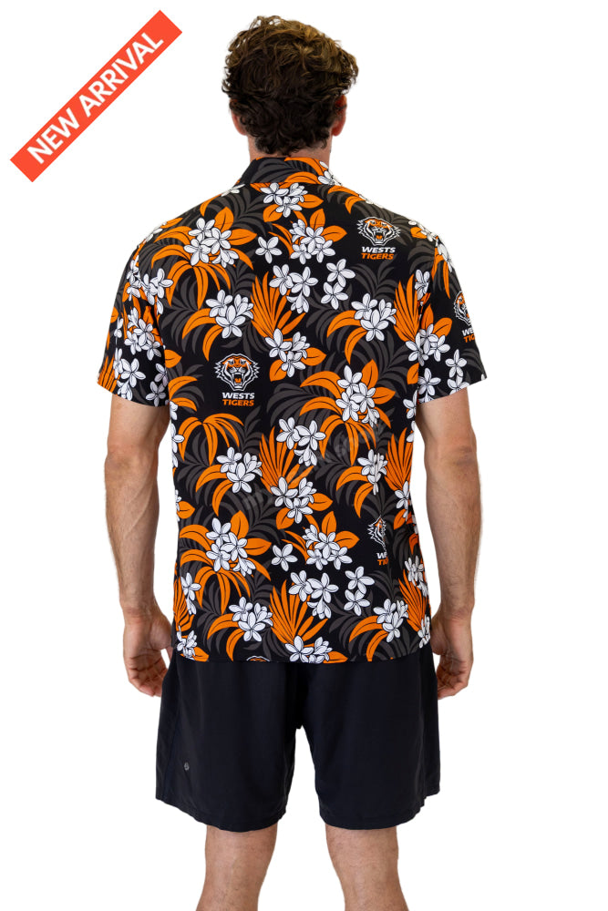 WESTS TIGERS NRL ’’REEF’’ HAWAIIAN SHIRT NRL Hawaiian Shirt