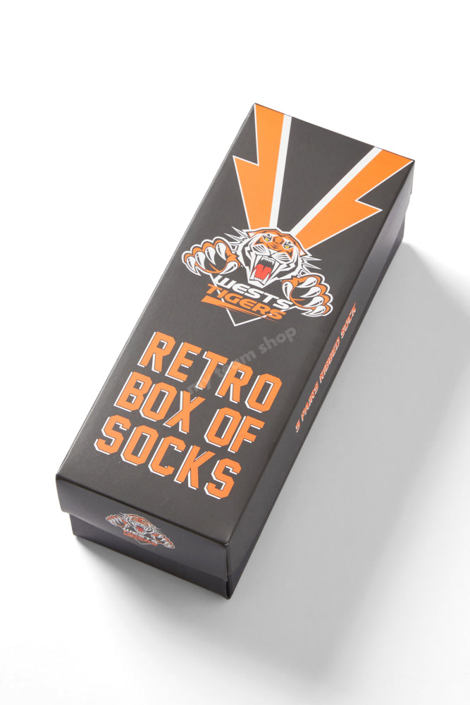 Wests Tigers Nrl Retro Box Of Socks Retro Socks