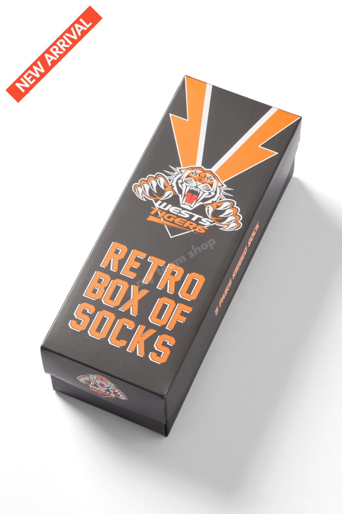 Wests Tigers Nrl Retro Box Of Socks Retro Socks