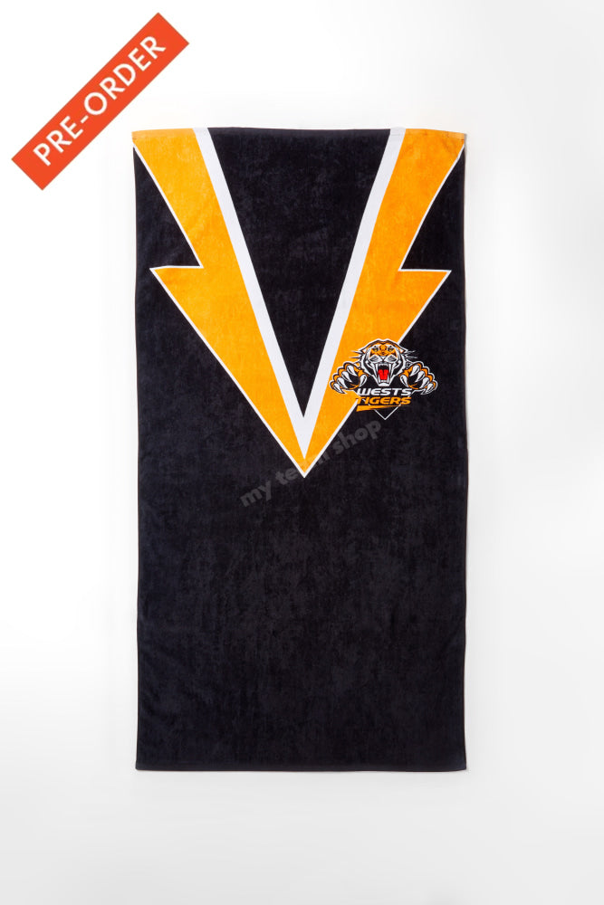 Wests Tigers Nrl Retro Towel Beach Towel