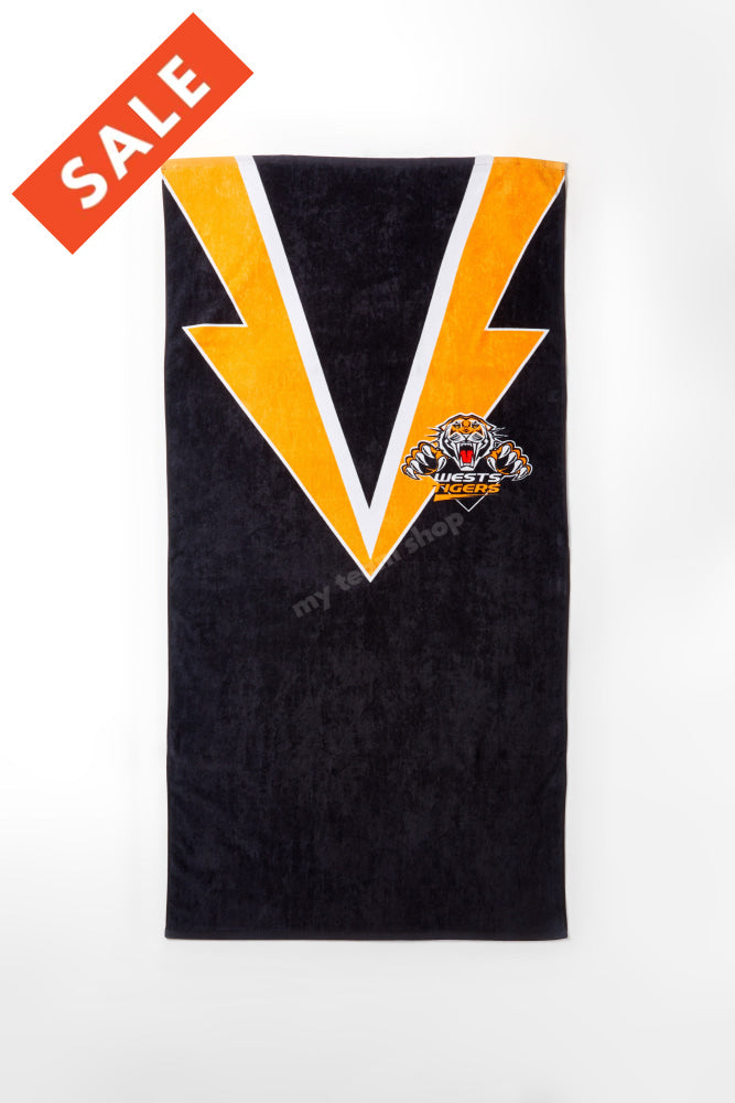 Wests Tigers Nrl Retro Towel Beach Towel