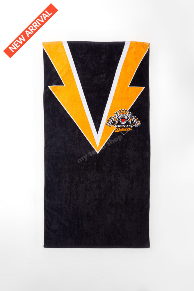 Wests Tigers Nrl Retro Towel Beach Towel